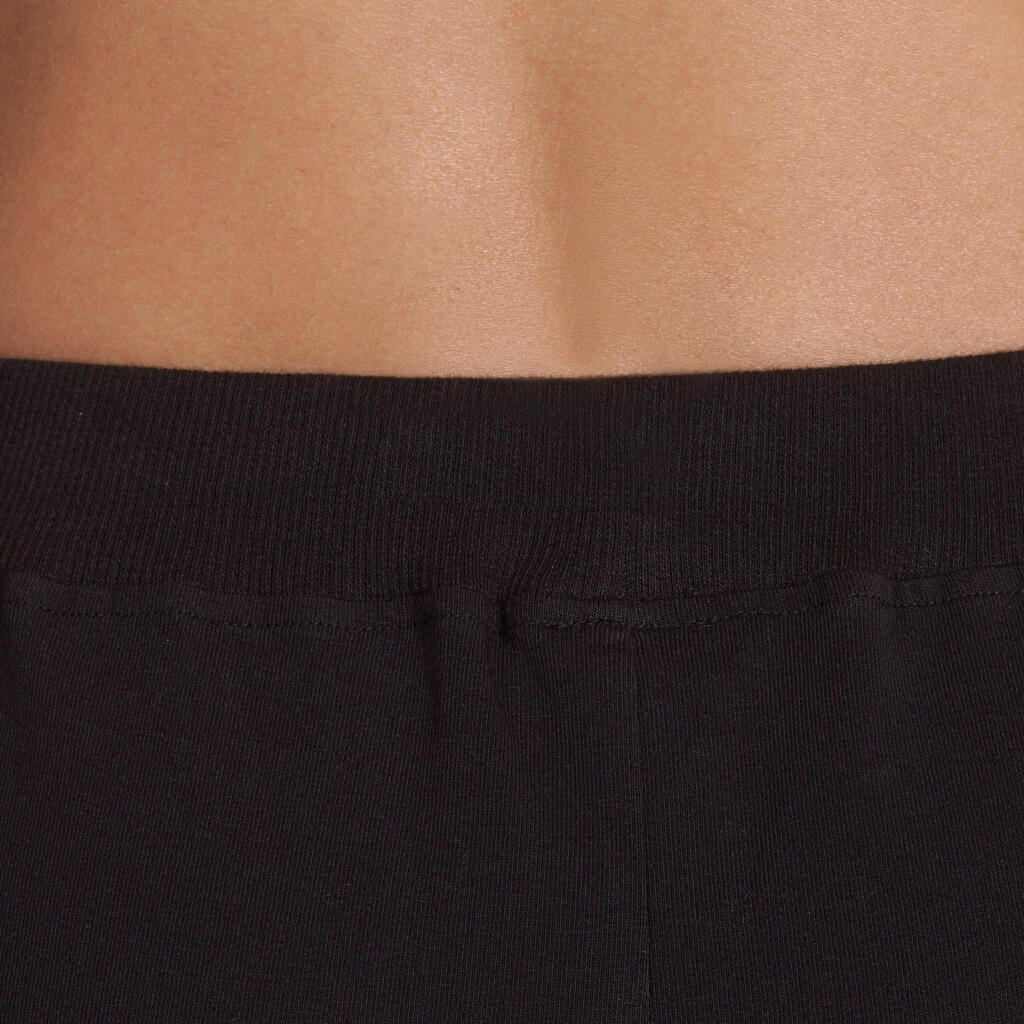 Jogginghose 100 Regular Gym Stretching Damen schwarz