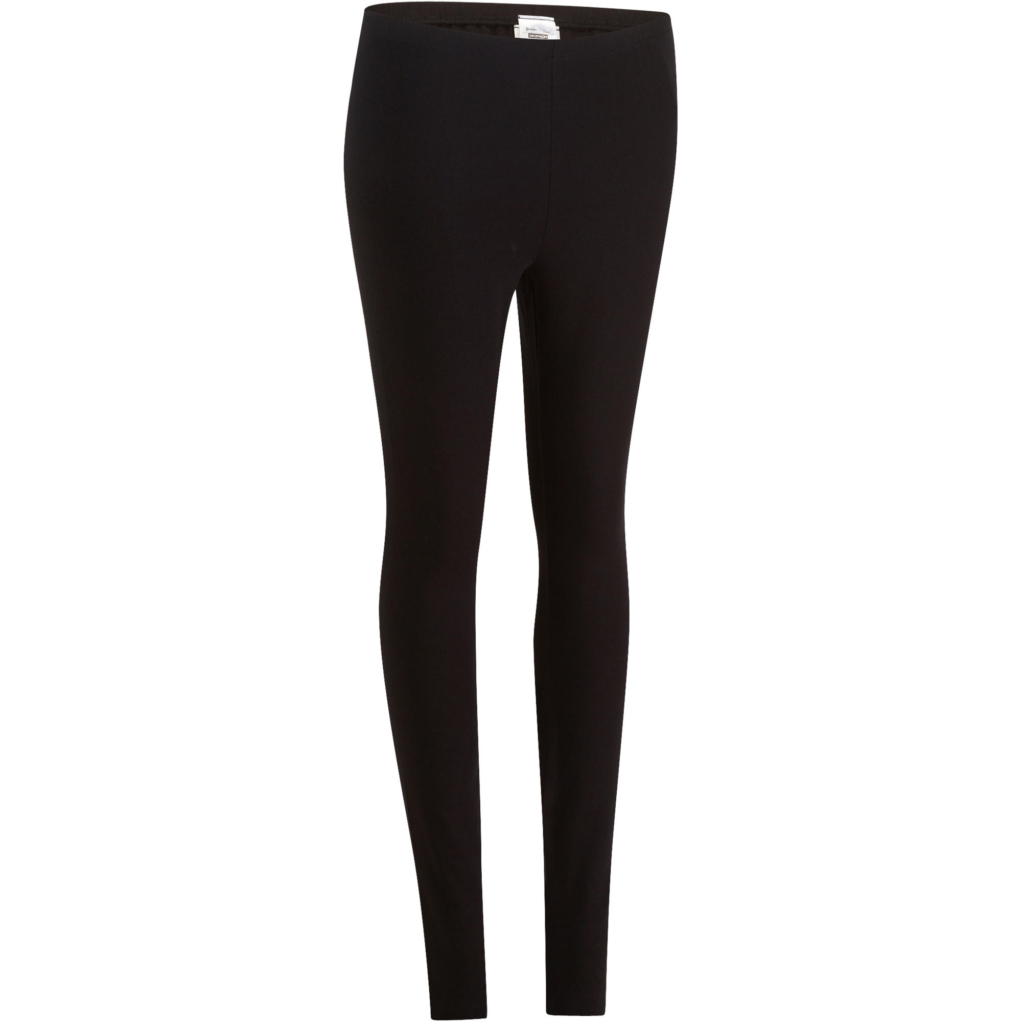 100 Salto Women's SlimFit Stretching Leggings Black Domyos by