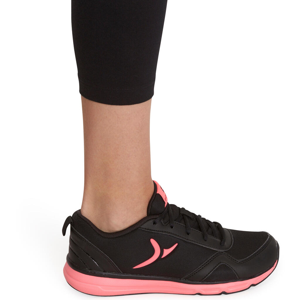 500 Fit+ Women's Slim-Fit Gym & Pilates 7/8 Leggings - Black