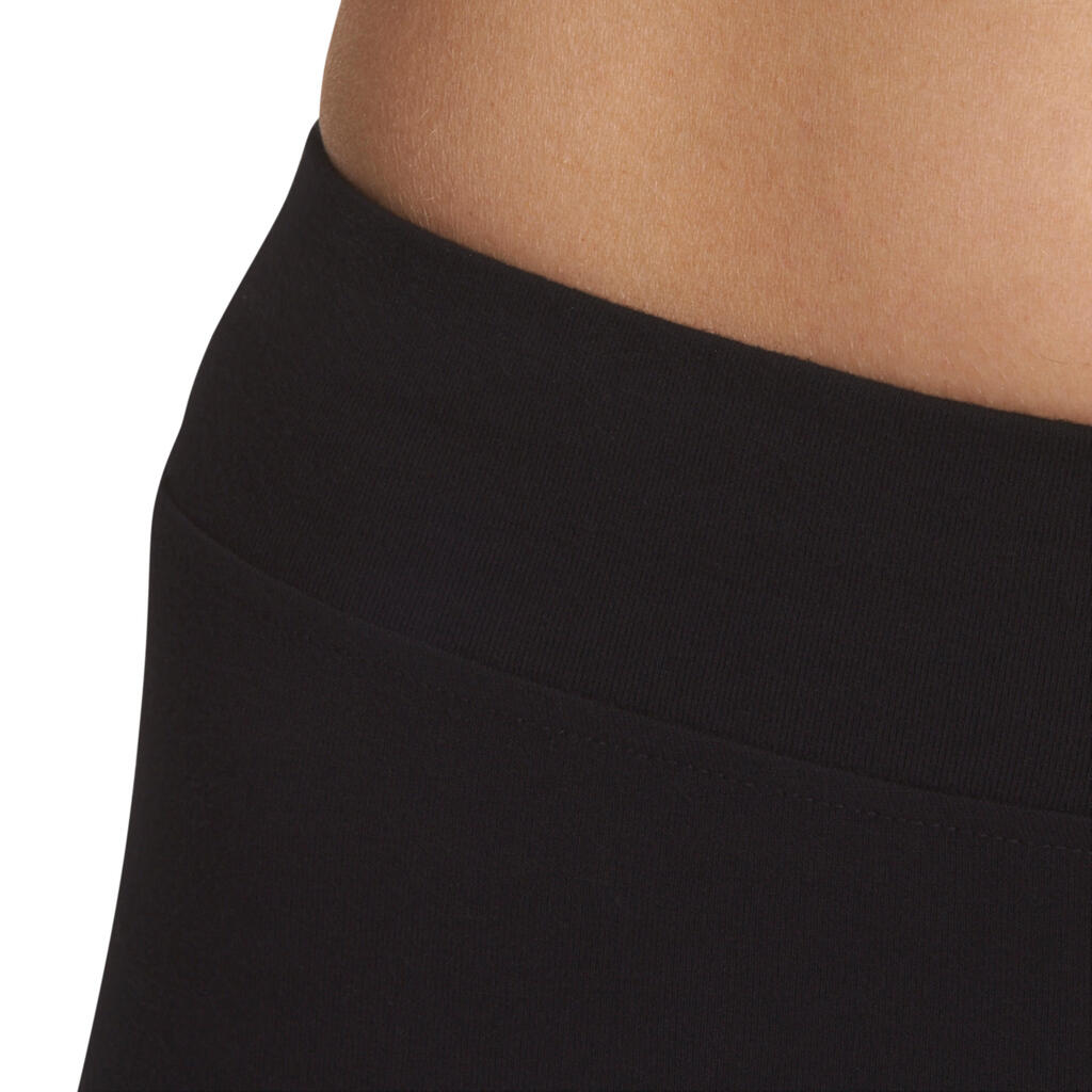500 Fit+ Women's Slim-Fit Gym & Pilates 7/8 Leggings - Black