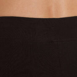 Women's Slim Fitness Cropped Bottoms Fit+ 500 - Black