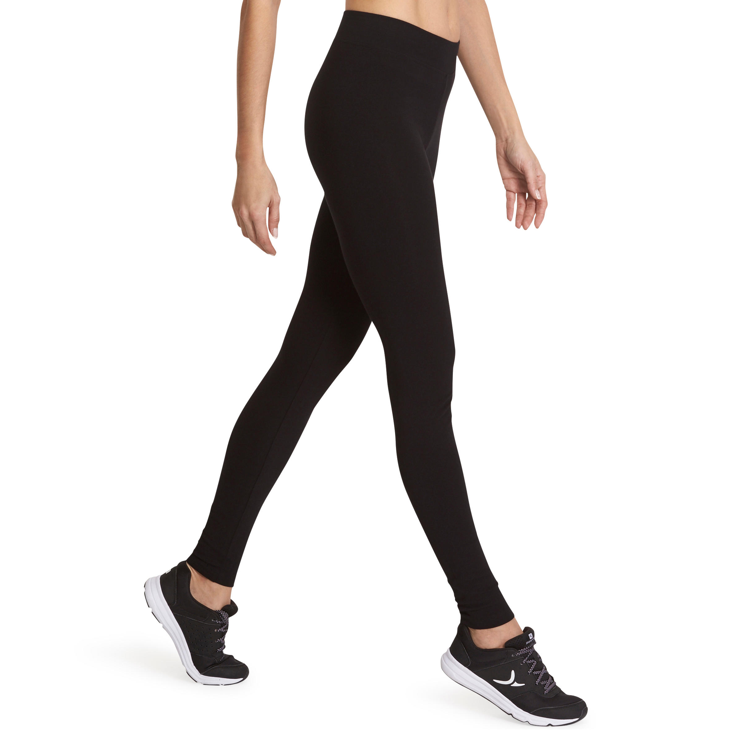 500 Women's Slim-Fit Gym & Pilates Leggings - Black 3/12