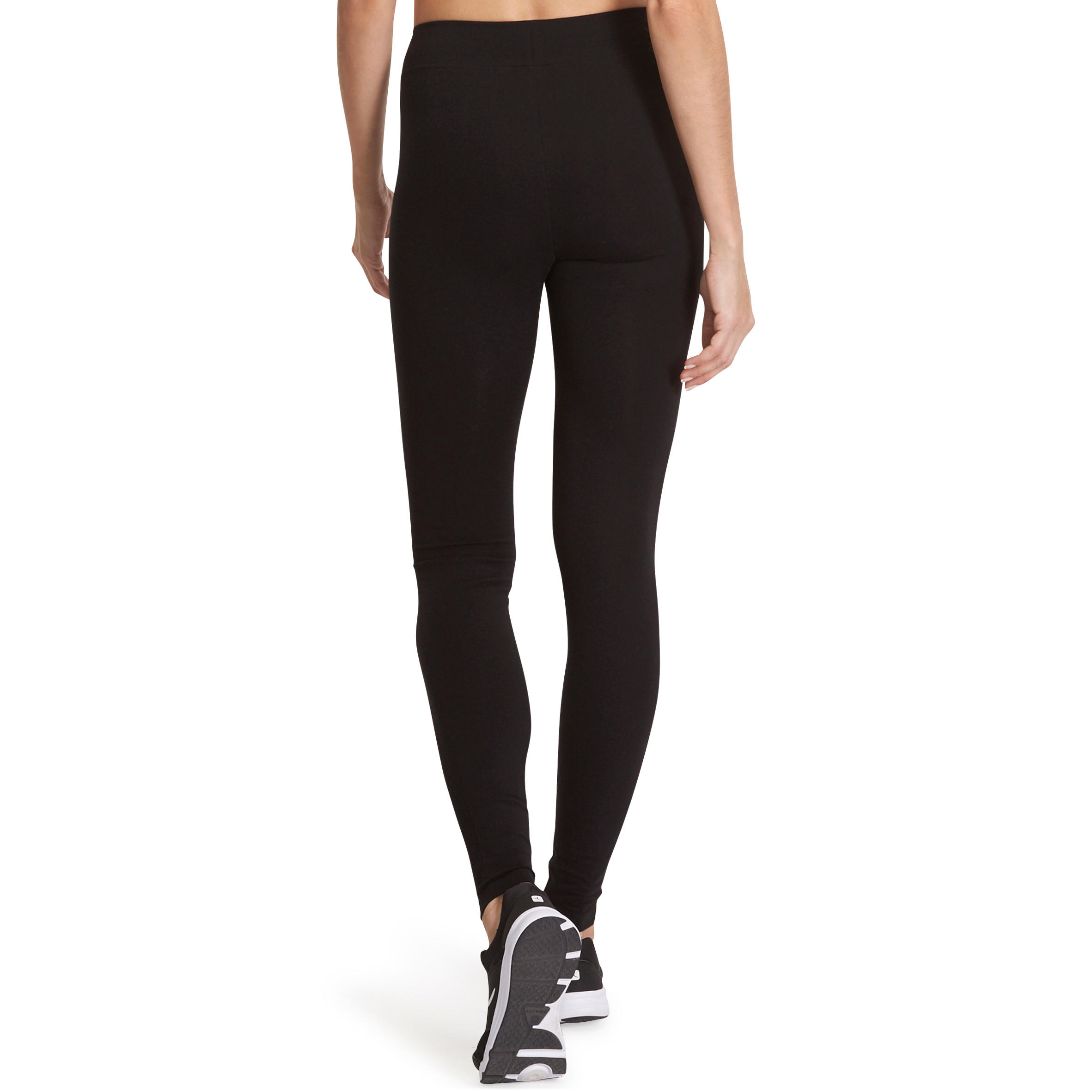 500 Women's Slim-Fit Gym & Pilates Leggings - Black 4/12