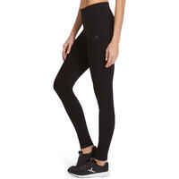 500 Women's Slim-Fit Gym & Pilates Leggings - Black