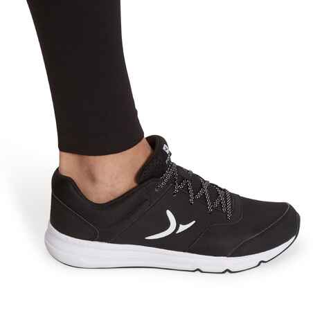 500 Women's Slim-Fit Gym & Pilates Leggings - Black