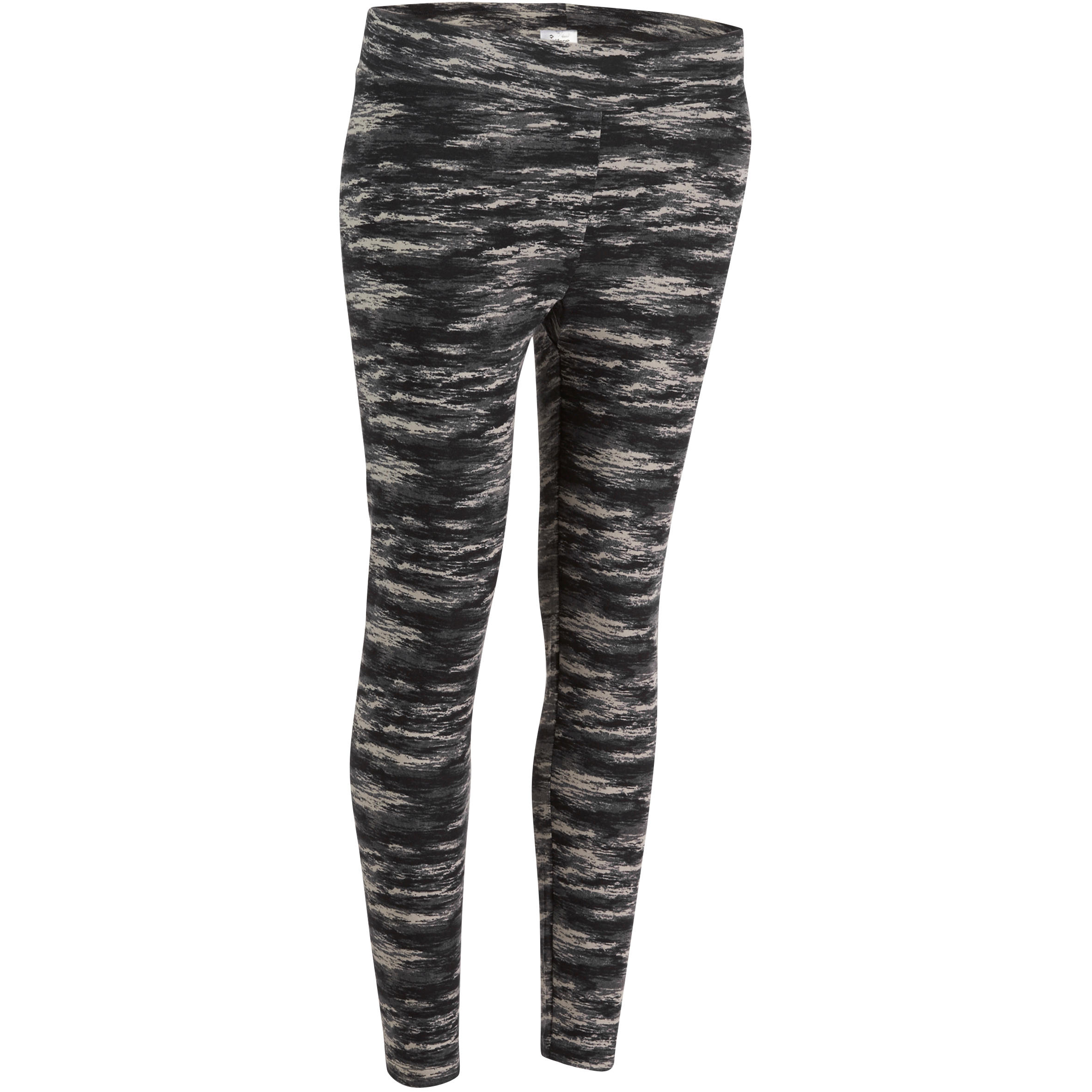 NYAMBA Fit+ Women's Slim-Fit 7/8 Fitness Camouflage Print Leggings - Black/Grey