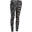 Legging 7/8 FIT+ slim fitness femme imprimé camouflage noir gris