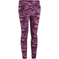 Legging 7/8 FIT+ slim fitness femme imprimé bordeaux