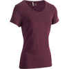 Active Women's Regular-Fit Short-Sleeved Fitness T-Shirt - Burgundy