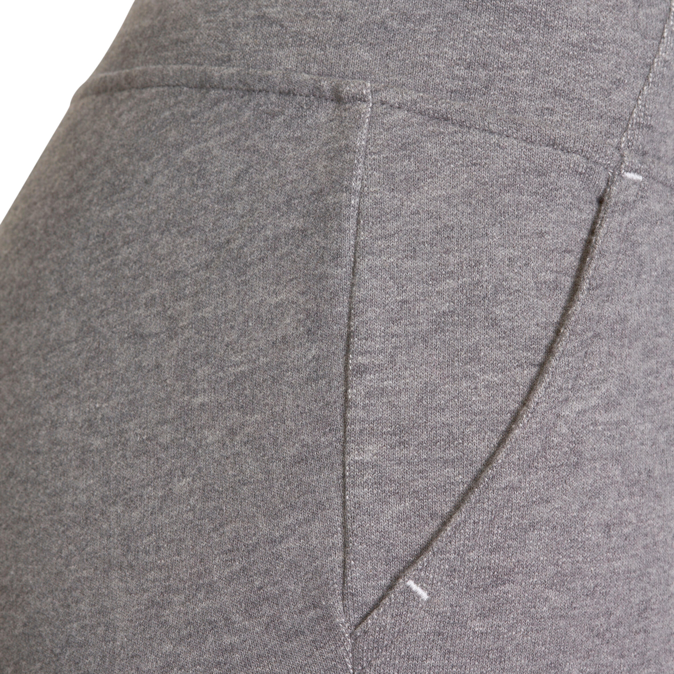 500 Women's Slim-Fit Gym & Pilates Bottoms - Mottled Mid-Grey 9/15