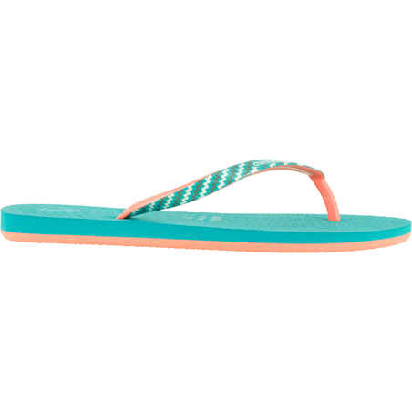 TO 500S Print Women's Flip-Flops - Pineapple Blue