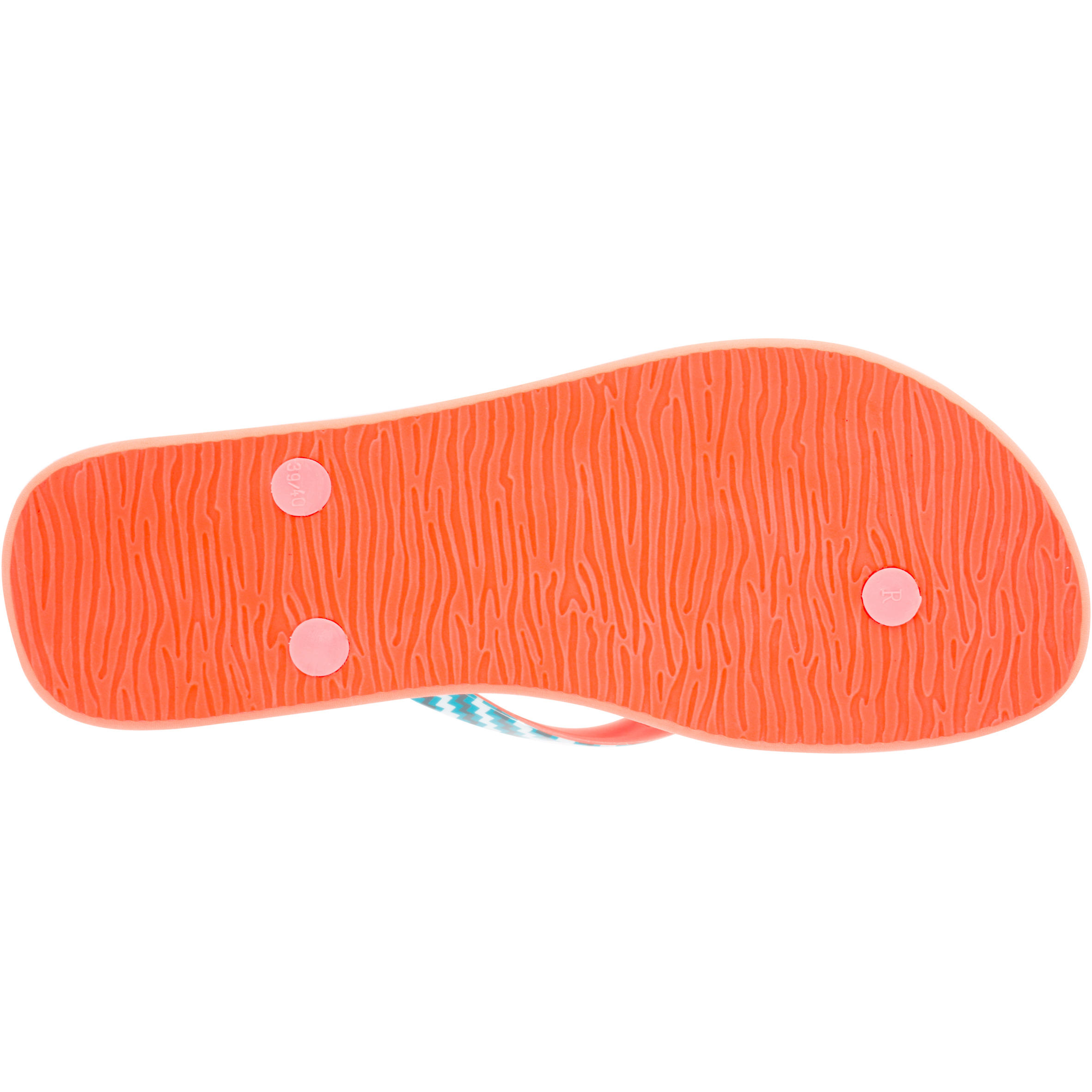 TO 500S Print Women's Flip-Flops - Pineapple Blue 6/10