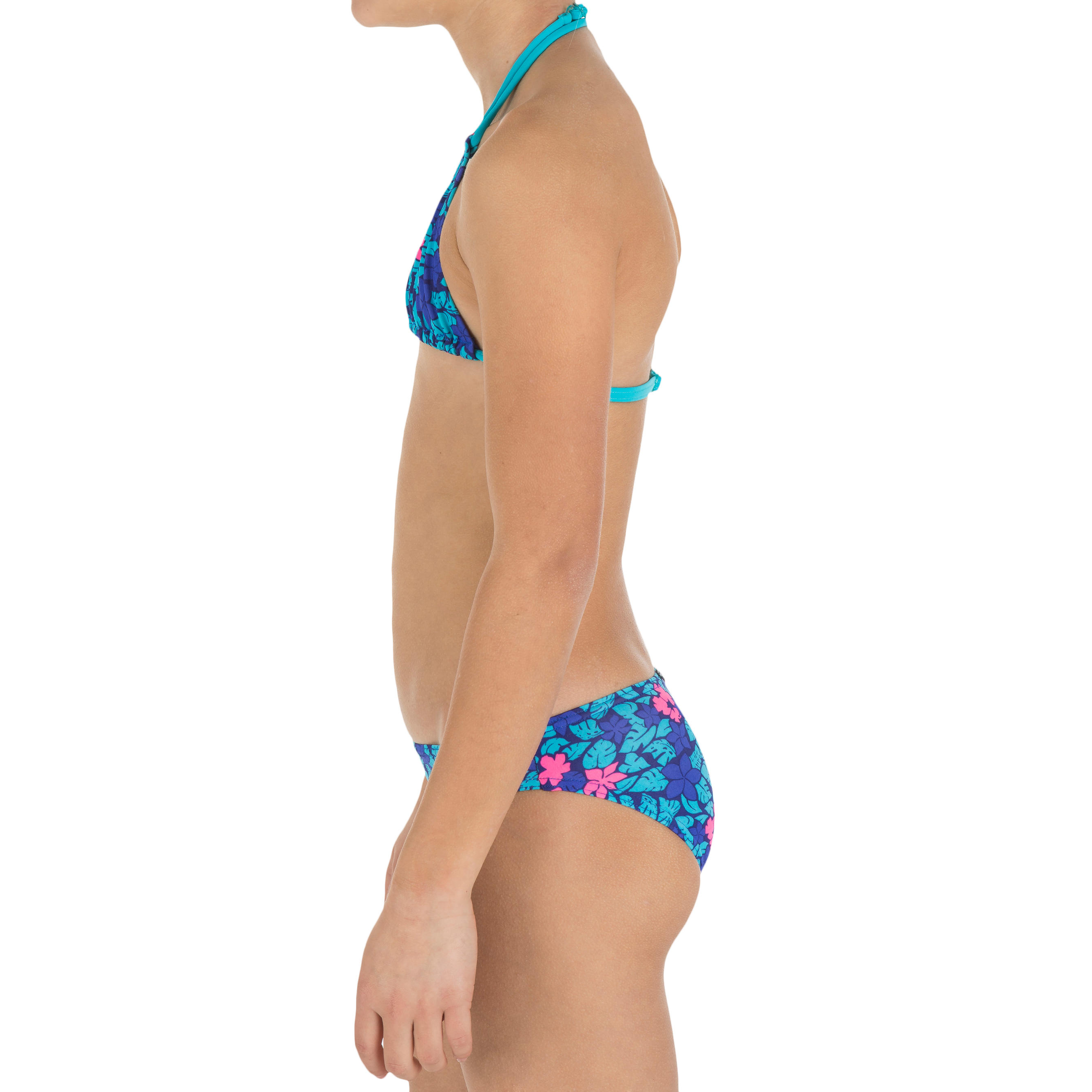 Girl's Swimsuit 2 Piece Sliding Triangle AG Wadi Blue 4/13