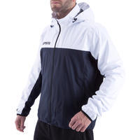 Adult Rain and Wind Proof Jacket - Navy Blue White 