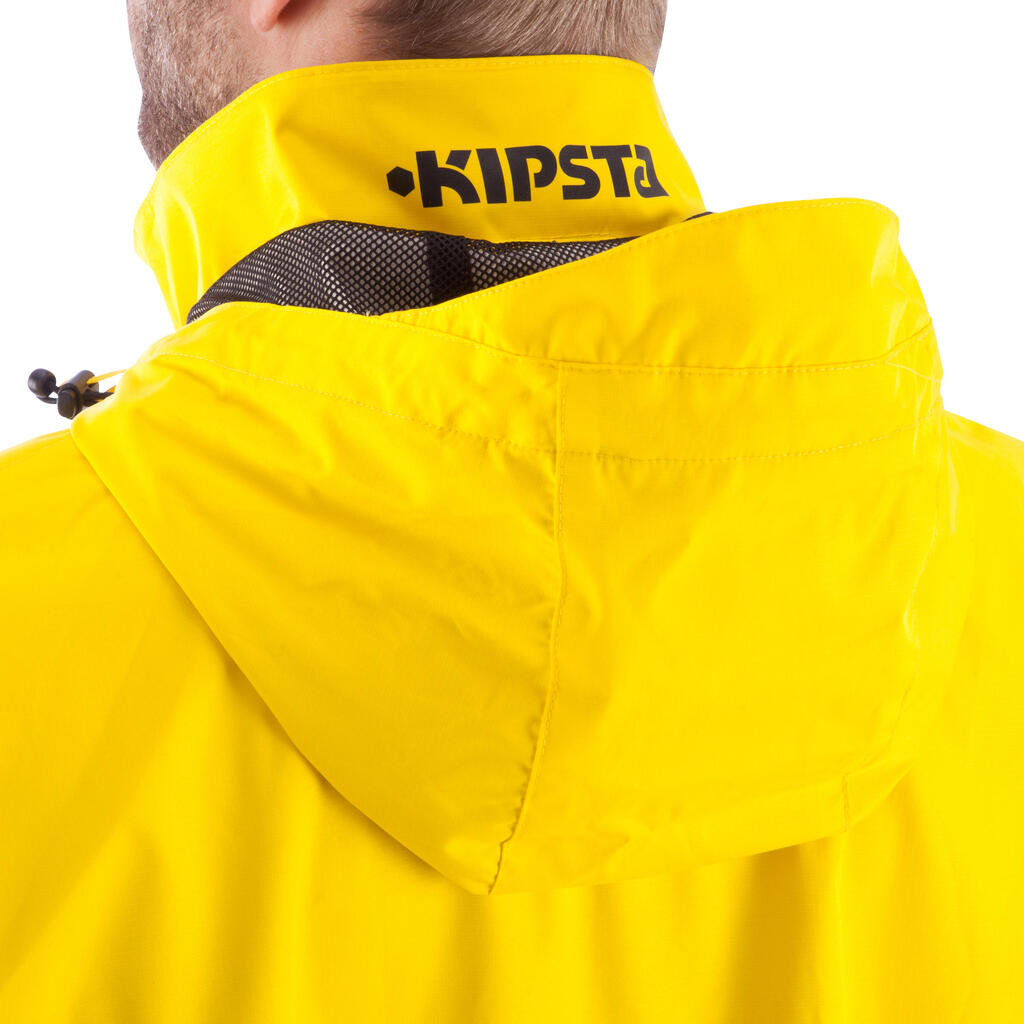 Regenjacke Fußball T500 Erwachsene schwarz/gelb