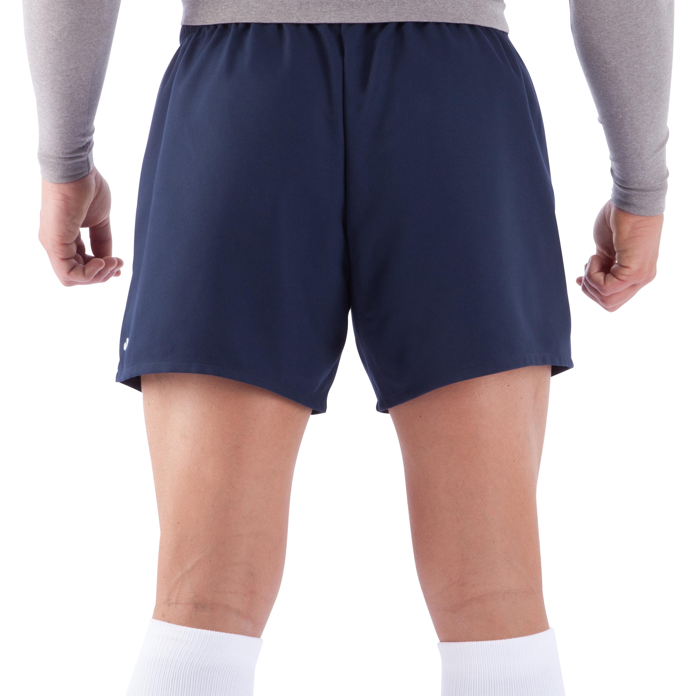 Short de rugby con bolsillos azul para adulto R100 23/31