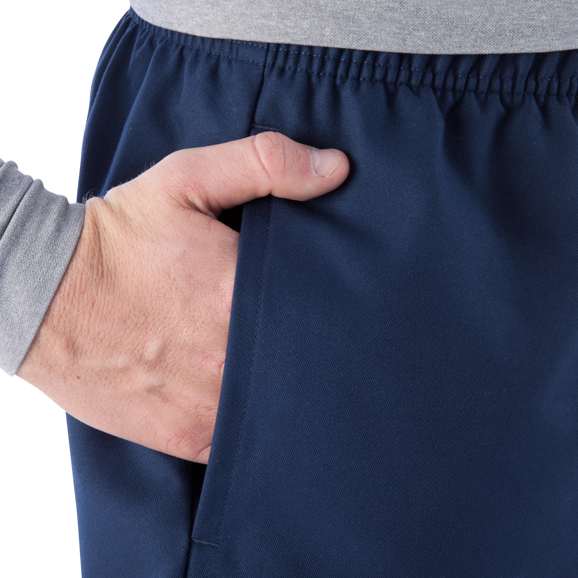 Short de rugby con bolsillos azul para adulto R100 30/31