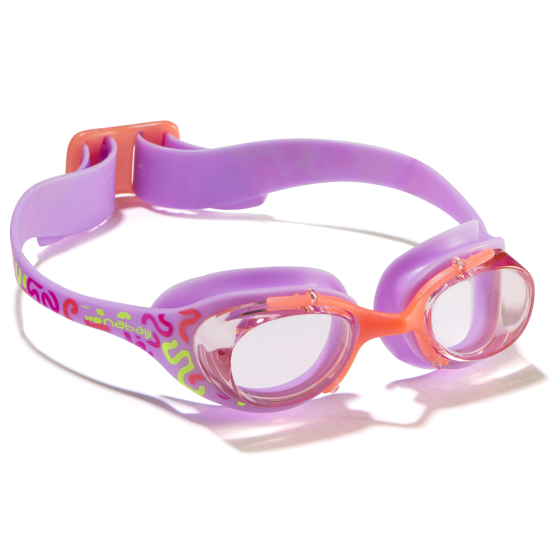 NABAIJI XBASE PRINT swimming goggles size S - Memphis purple