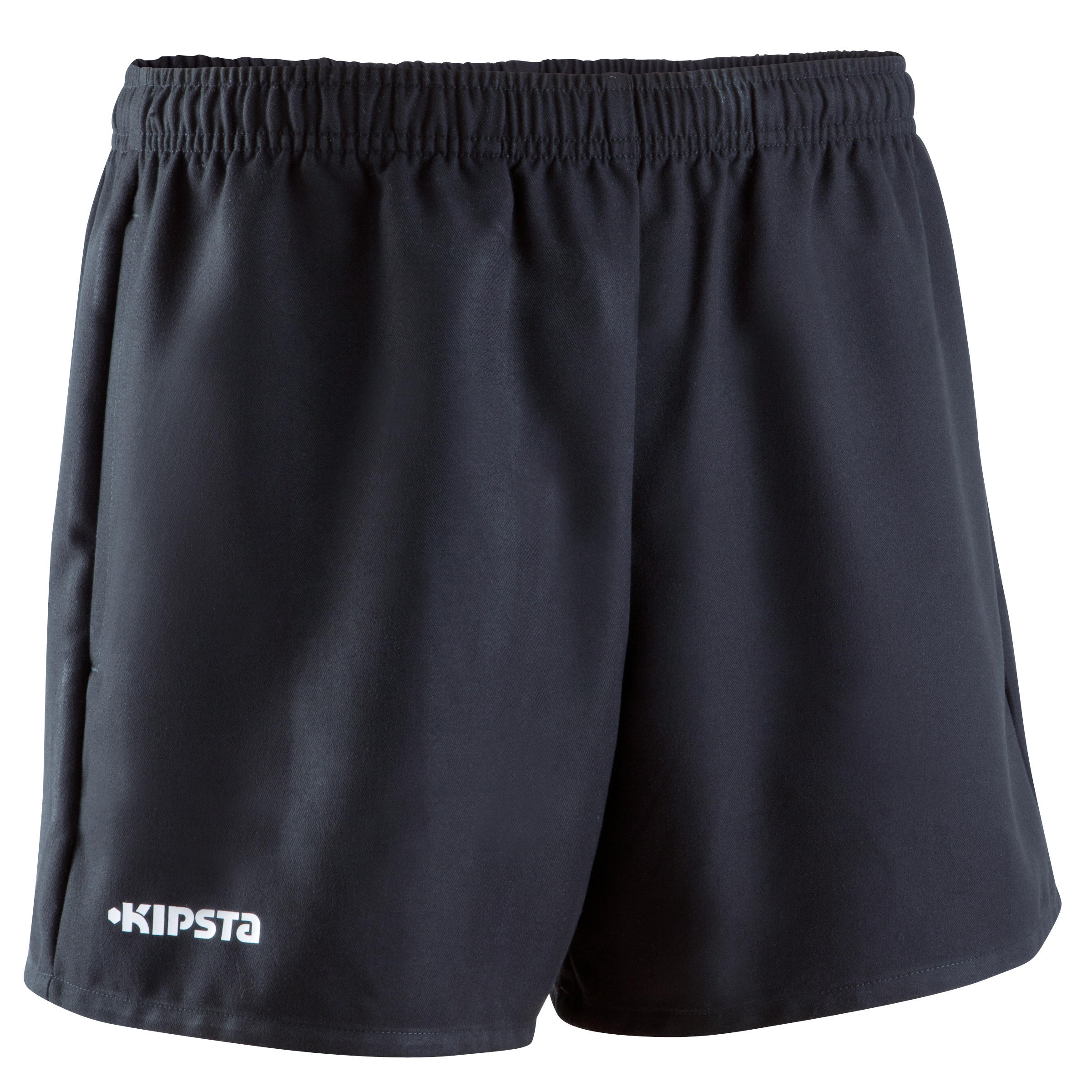 Short rugby adulto con bolsillos R100 negro  17/31