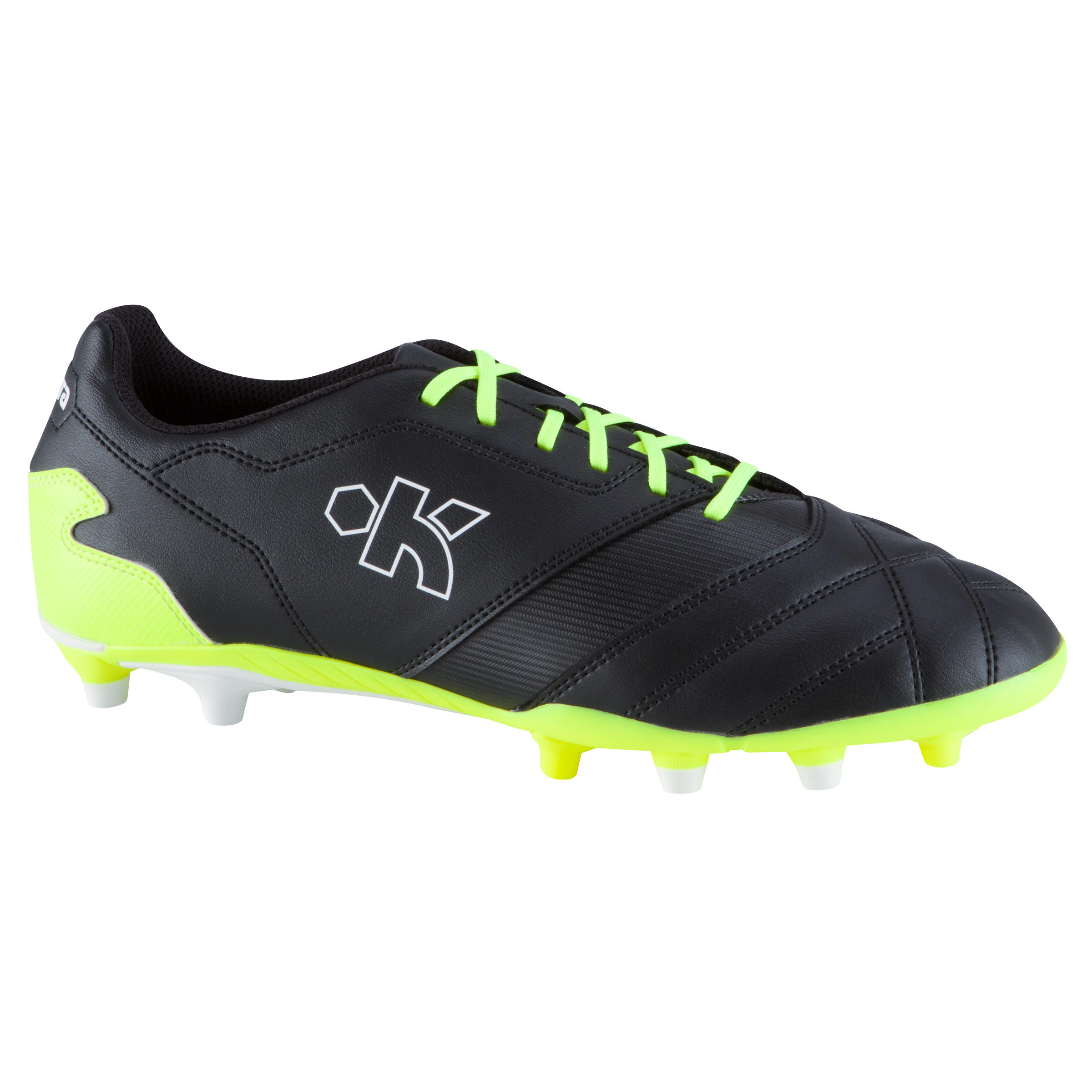 Density 300 FG Adult Dry Pitches Football Boots - Black/White 1/15