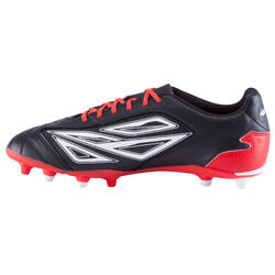 Adult Firm Ground Rugby Boots Density 300 FG - Black/Red/White