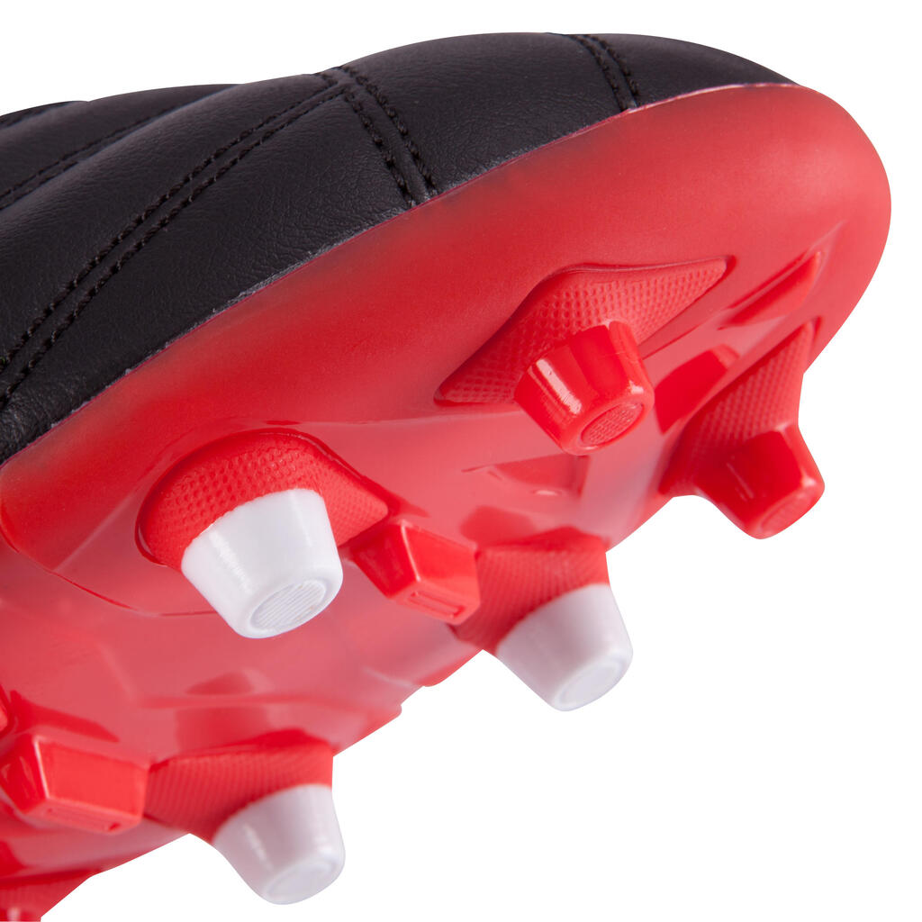 Rugbyschuhe Density 300 FG Erwachsene schwarz/rot/weiß