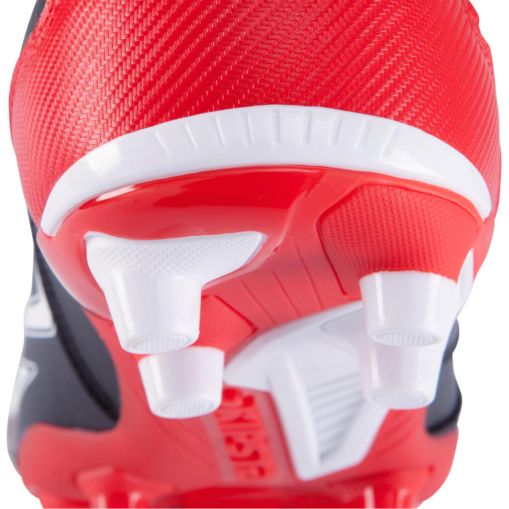 Rugbyschuhe Density 300 FG Erwachsene schwarz/rot/weiß