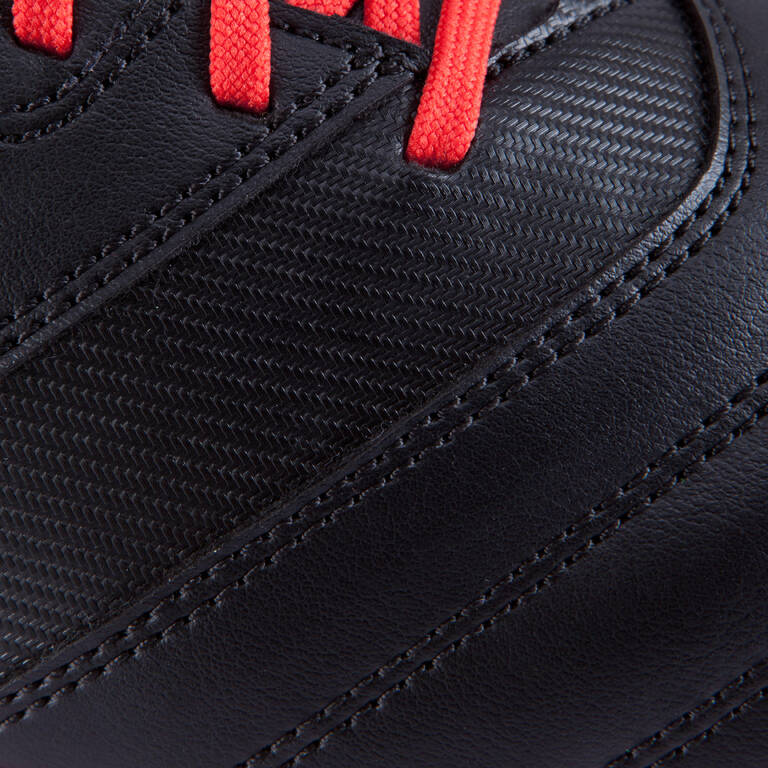 Adult Firm Ground Rugby Boots Density 300 FG - Black/Red/White