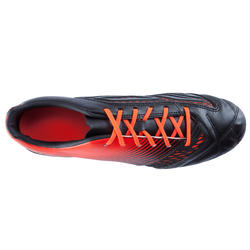 chaussures de rugby terrains gras 8 crampons Density R700 SG noir rouge