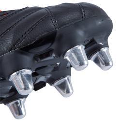 chaussures de rugby terrains gras 8 crampons Density R700 SG noir rouge