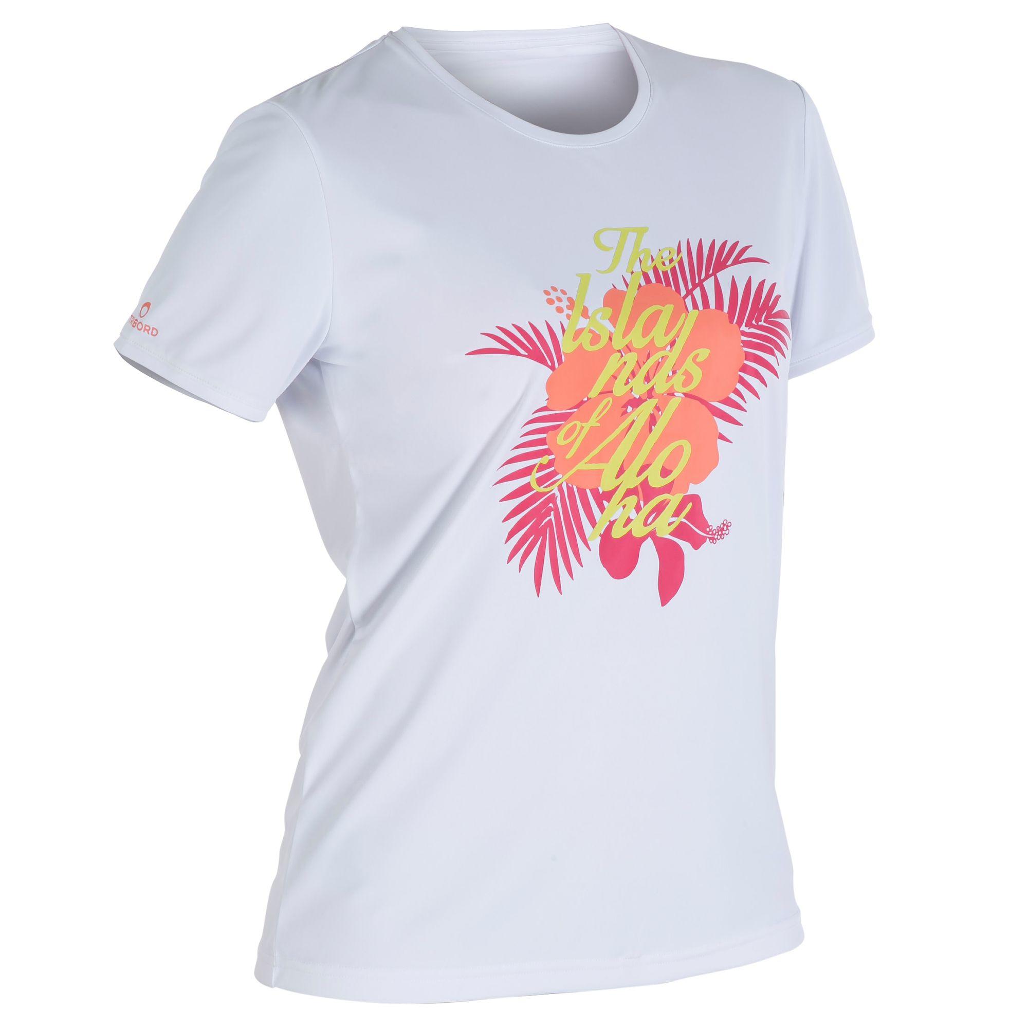 TRIBORD Aloha Women's UV WATER T-SHIRT - White