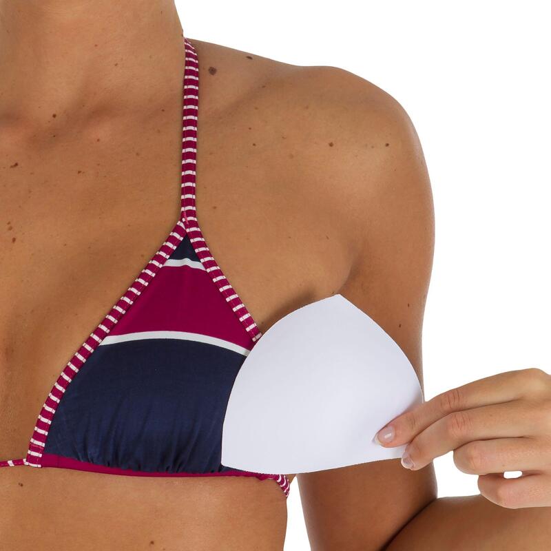 Haut de maillot de bain femme triangle coulissant MAE ISLAND avec coques