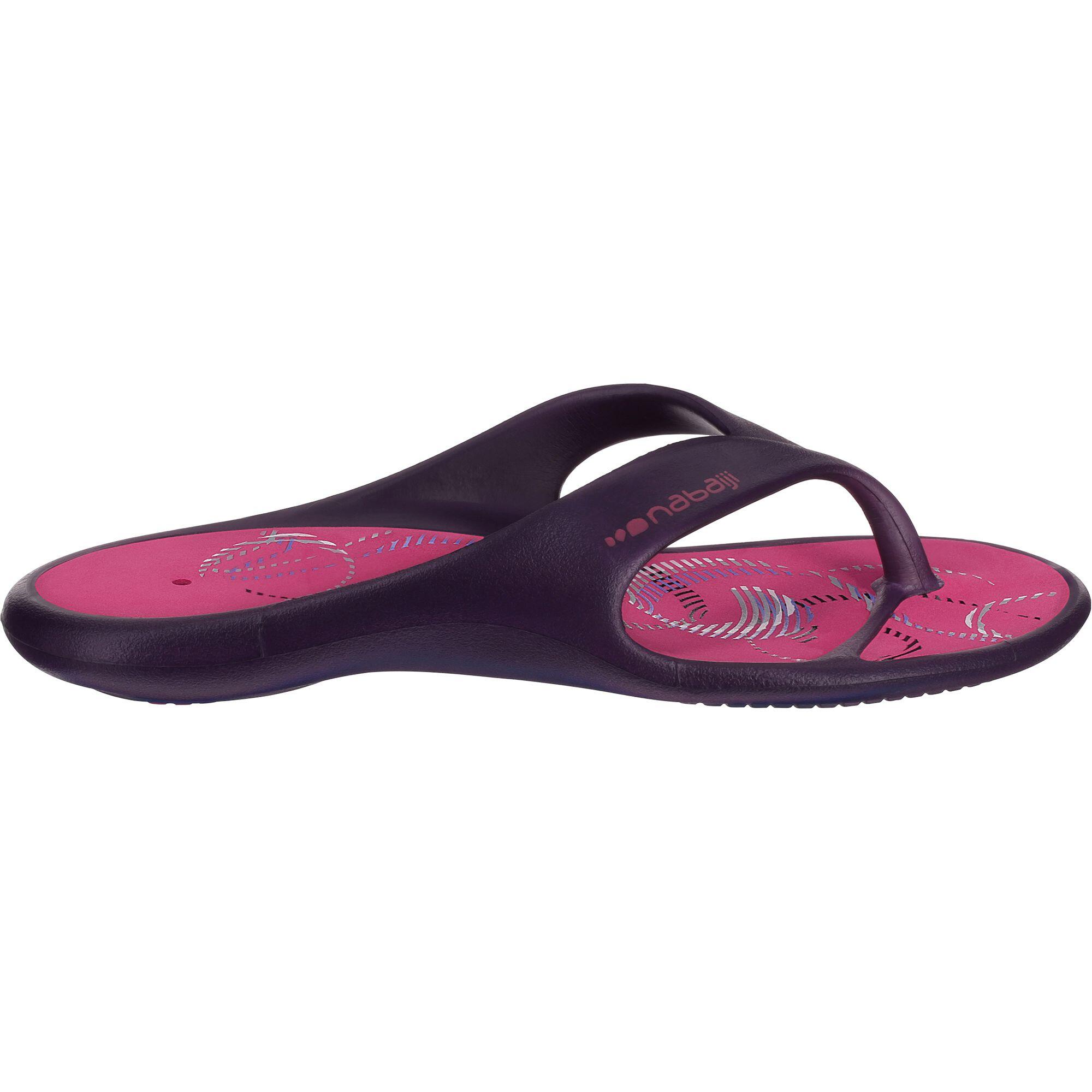 Women's pool flip-flops - Purple Printed 2/10