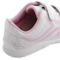 נעלי טניס לילדים TS100 Grip - לבן/ורוד
