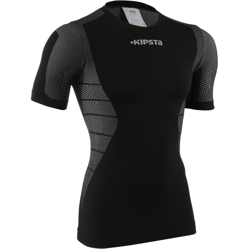 Sous maillot respirant manches courtes adulte Keepdry 500 noir