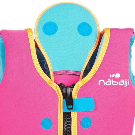 Gilet de natation rose-jaune | Nabaiji
