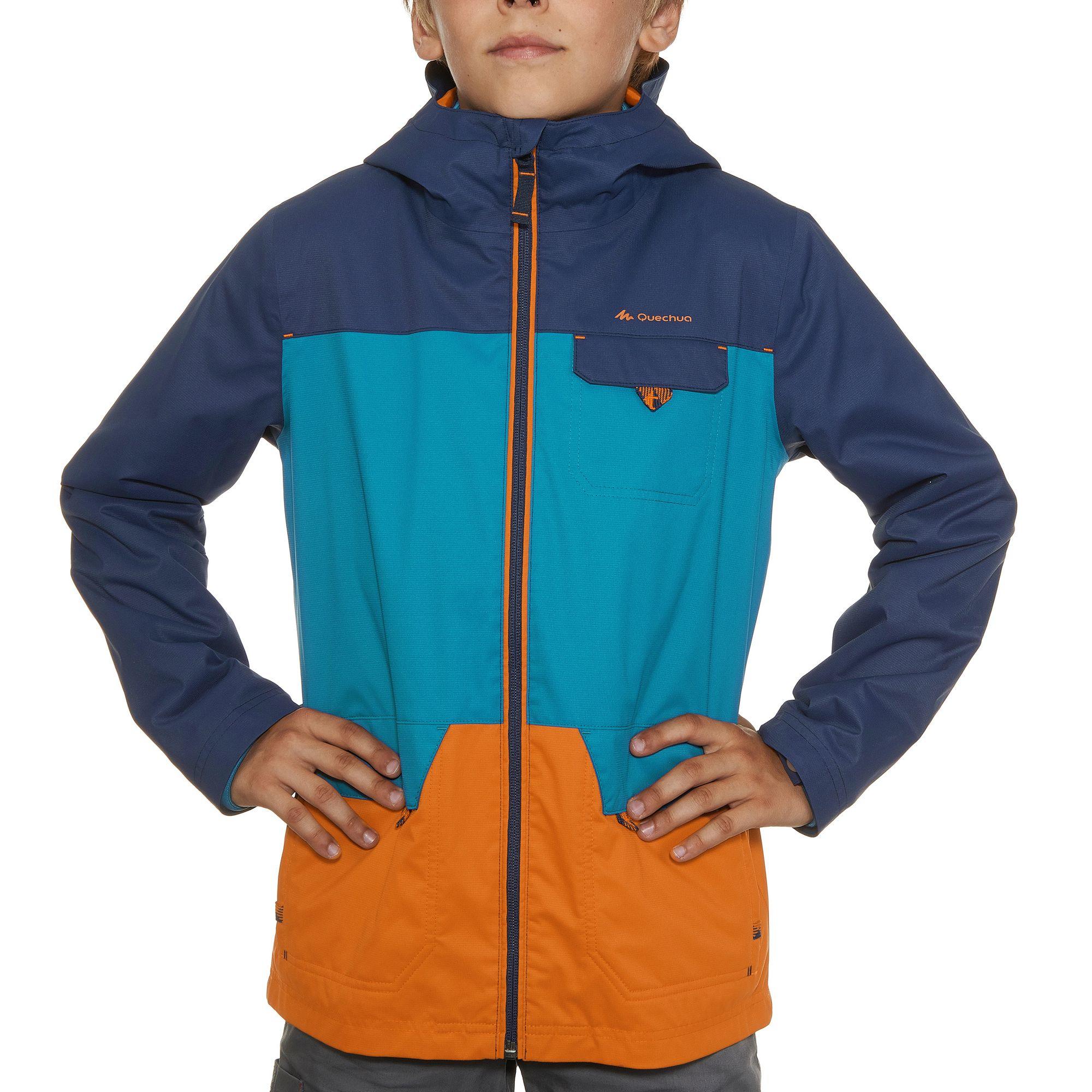 Hike 500 3-in-1 Boys' Warm Waterproof Hiking Jacket - Blue 3/19