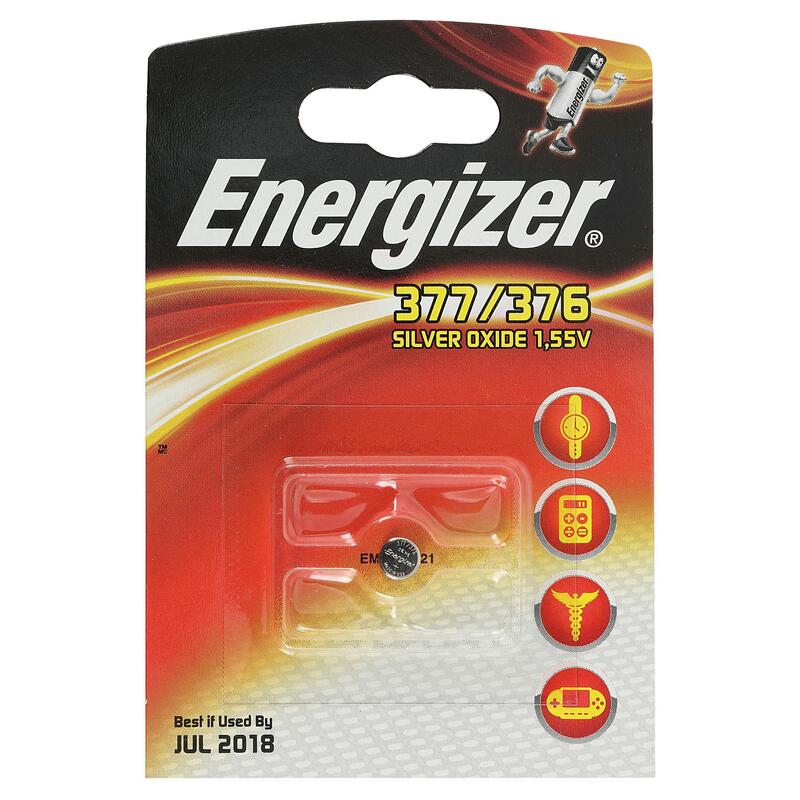 Energizer 377-376 SR626SW/SR626W Lot de 10 piles boutons sans mercure à  l'oxyde d'argent pour montre