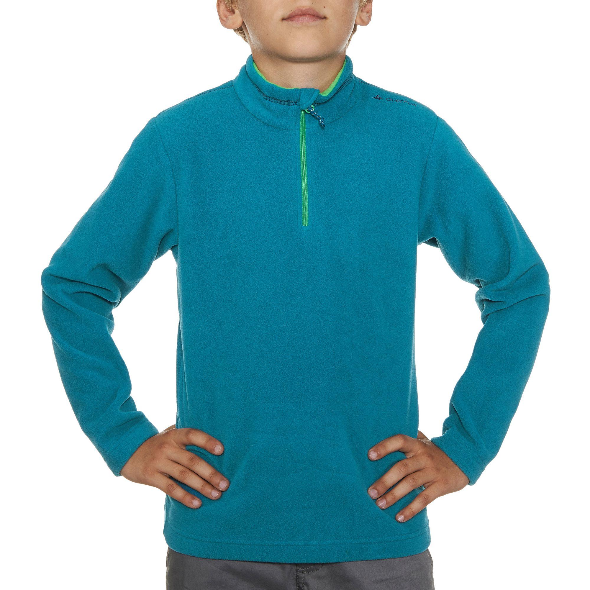 HIKE 100 Boys' Hiking Fleece - Blue 2/12