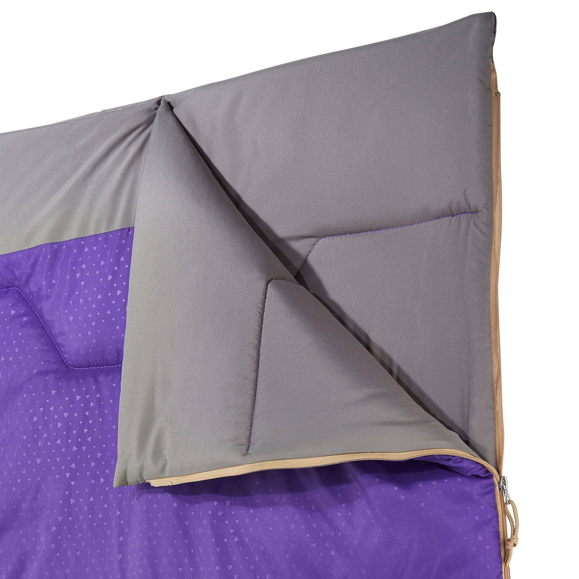 Arpenaz 15° Camping Sleeping Bag - Purple 6/9