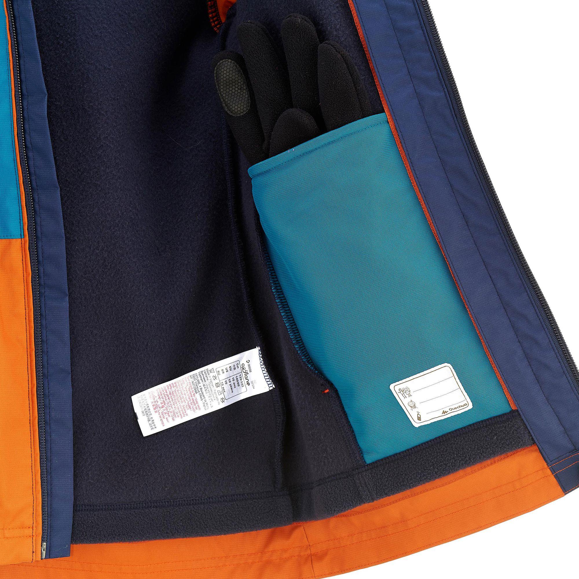 Hike 500 3-in-1 Boys' Warm Waterproof Hiking Jacket - Blue 14/19