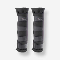 Horse Riding Stable Boots With Integrated Cotton Pads For Horse Pair - Black