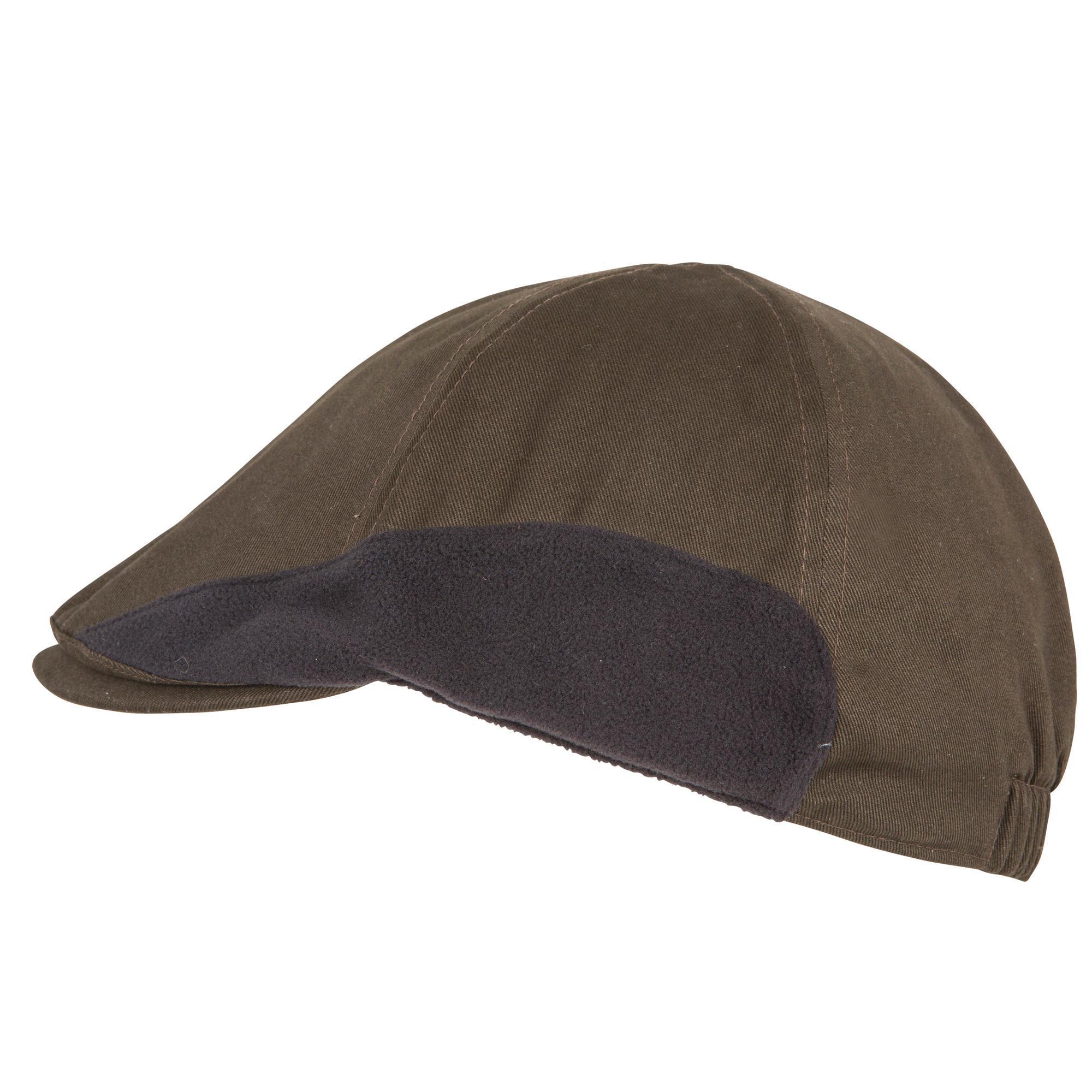 Cappello piatto da caccia marrone caldo