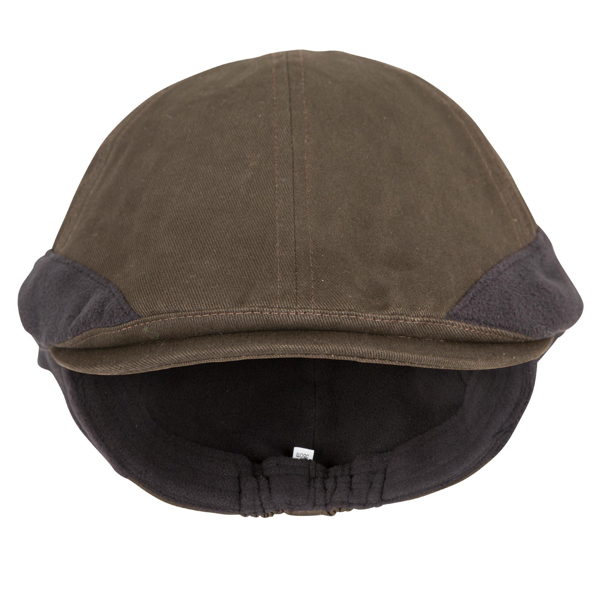 Cappello piatto da caccia marrone caldo