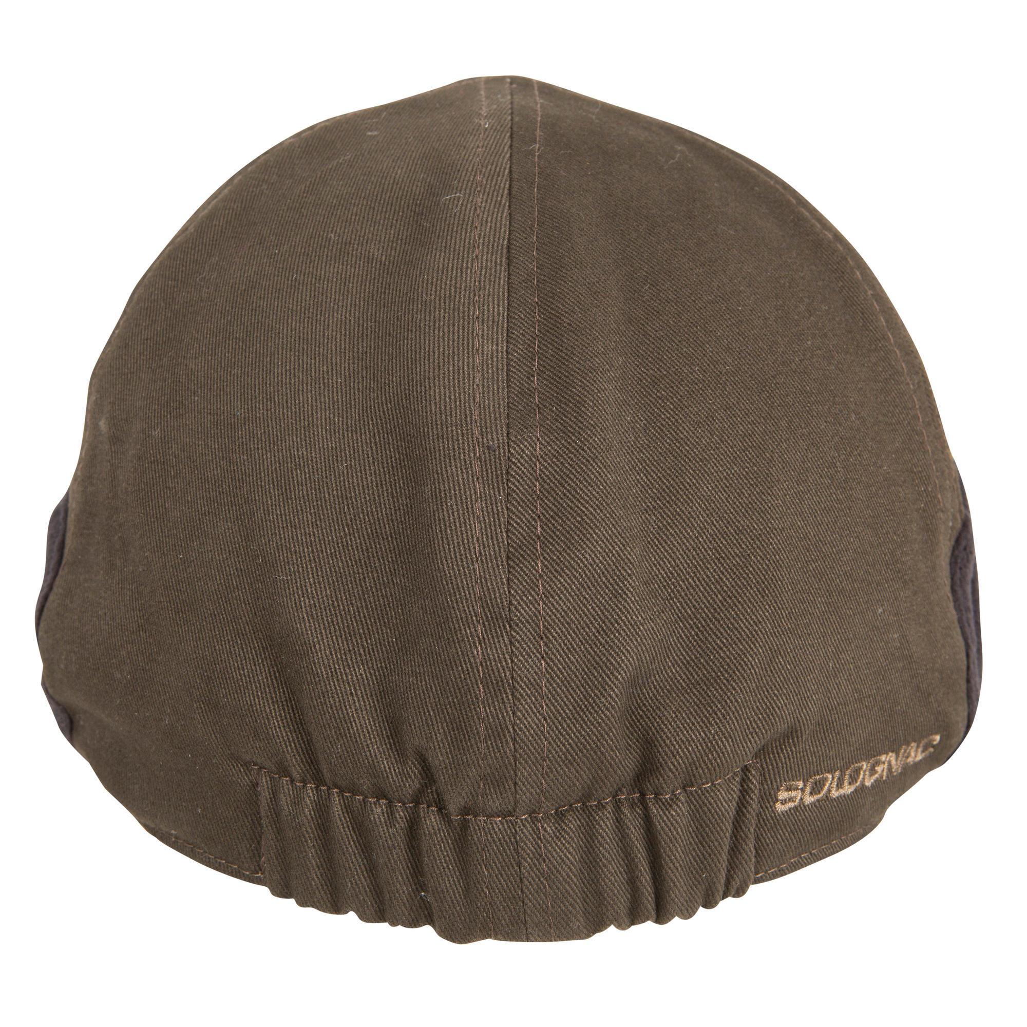 Cappello piatto da caccia marrone caldo