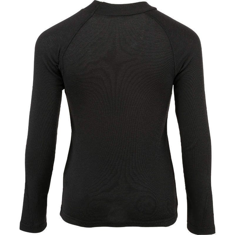 Kids' Base Layer Ski Top 100 - Black Kids' Base Layer Ski Top 100 - Black