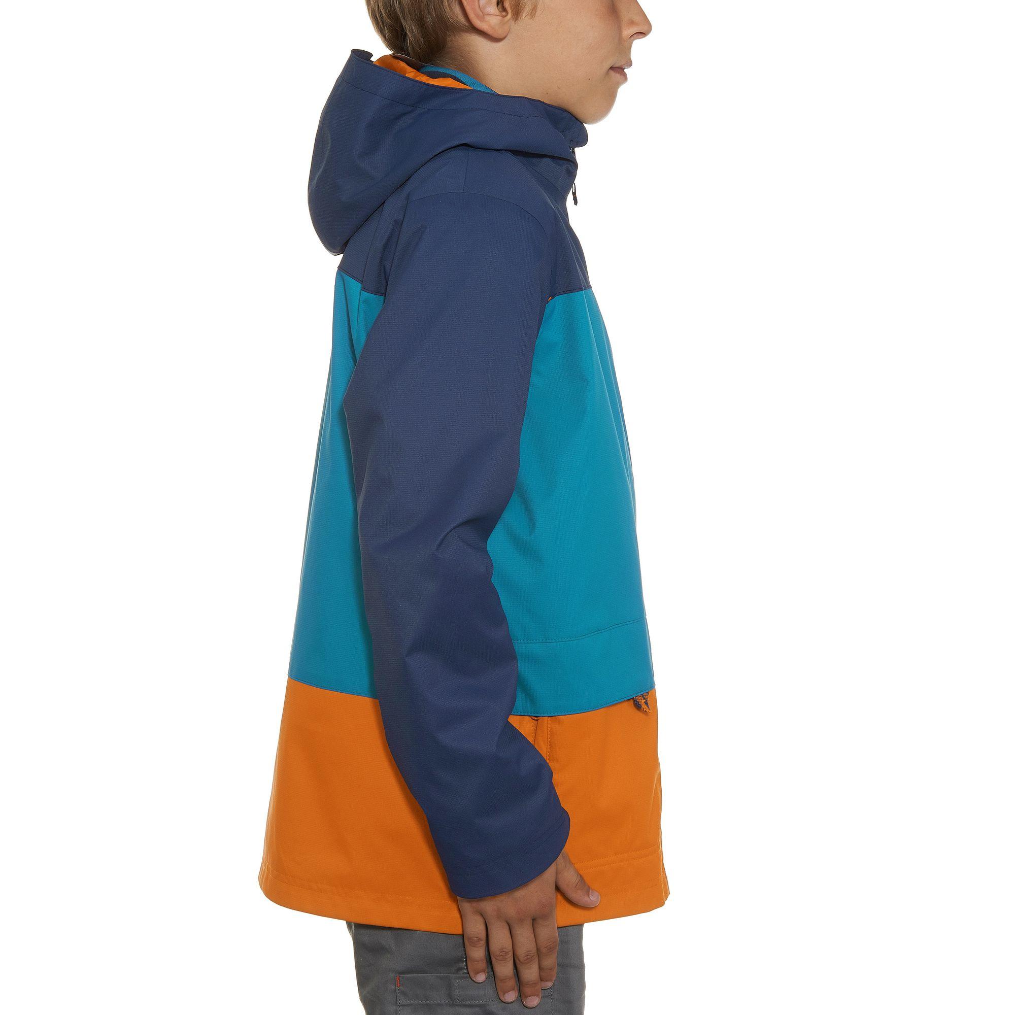 Hike 500 3-in-1 Boys' Warm Waterproof Hiking Jacket - Blue 6/19