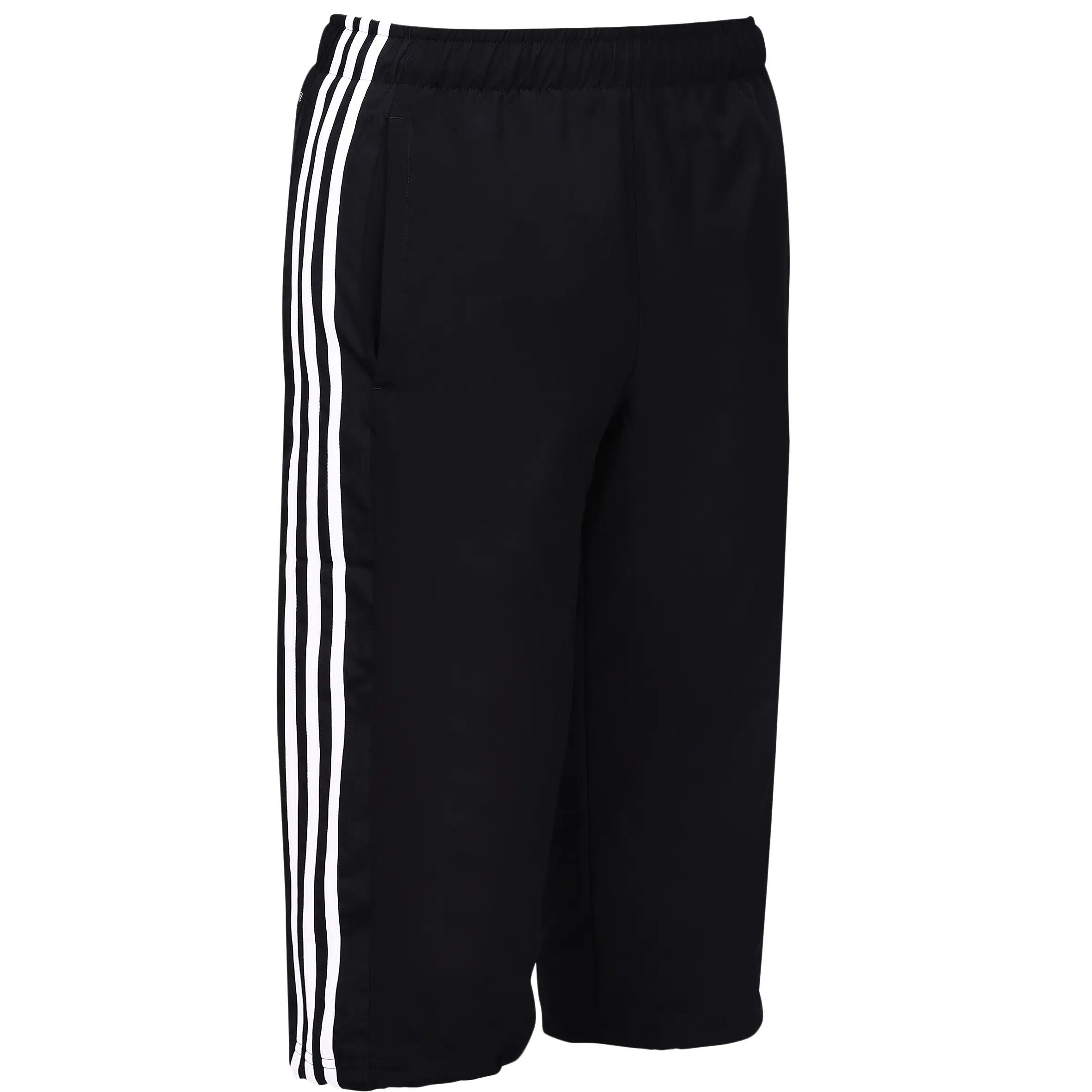 3-Stripe Fitness Cropped Bottoms - Black 1/12