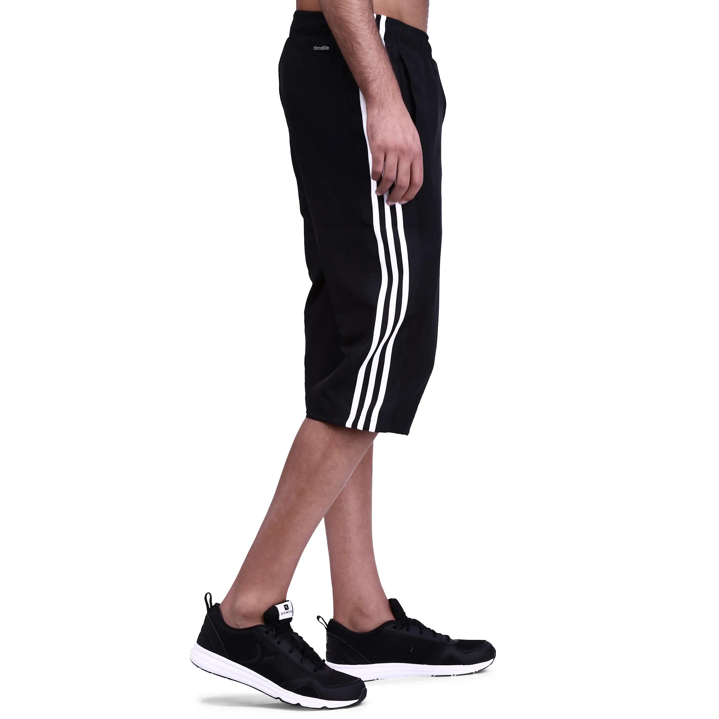 3-Stripe Fitness Cropped Bottoms - Black 3/12