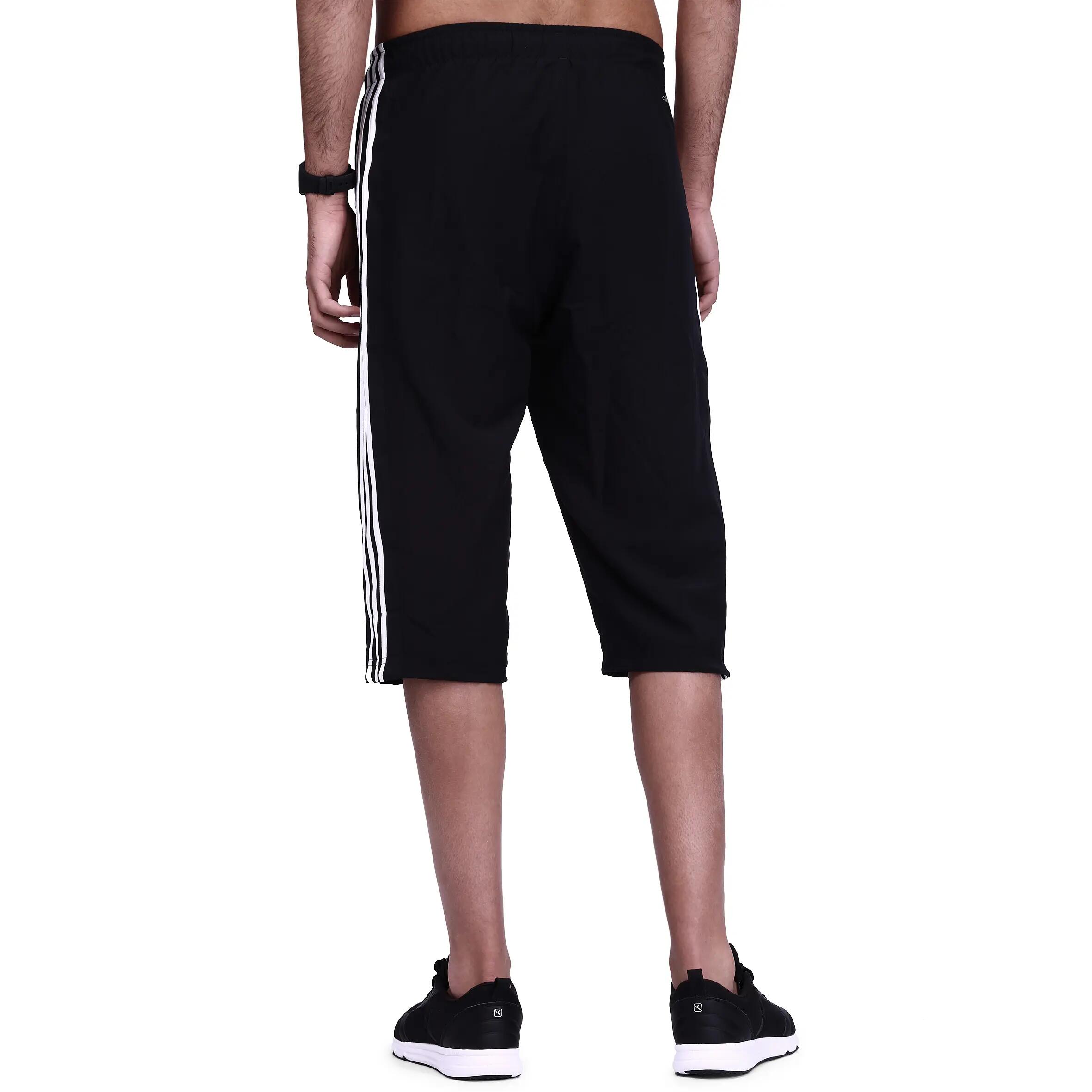 3-Stripe Fitness Cropped Bottoms - Black 4/12
